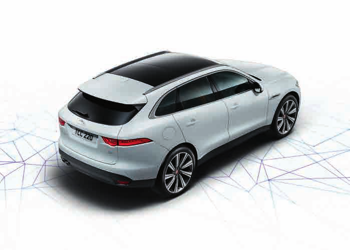 VÝKON Mimořádné potěšení z jízdy si budete užívat v jakékoli verzi modelu F-PACE. Naše velmi hospodárné a výkonné motory se vyznačují nevšední kombinací nízké spotřeby paliva a suverénního výkonu.