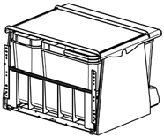 Franke sortery řada 700 Sorter 700 M 45, K 45 spodní skříňka od 450 mm koš řada 700 objem 18 l, 22 33 32 cm 133.0007.