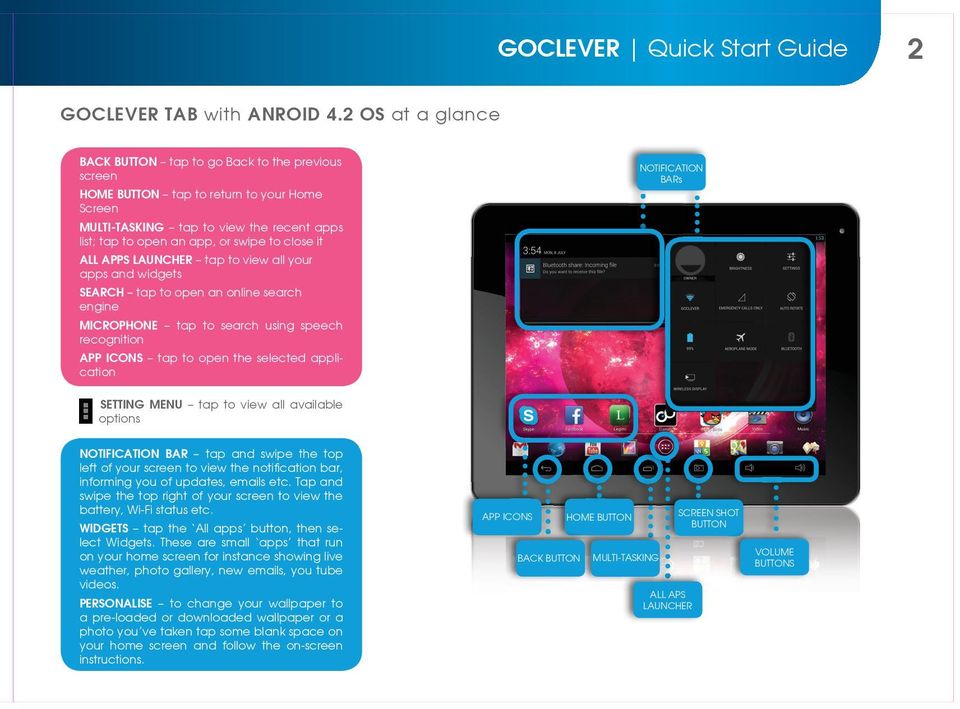 it ALL APPS LAUNCHER tap to view all your apps and widgets SEARCH tap to open an online search engine MICROPHONE tap to search using speech recognition APP ICONS tap to open the selected application