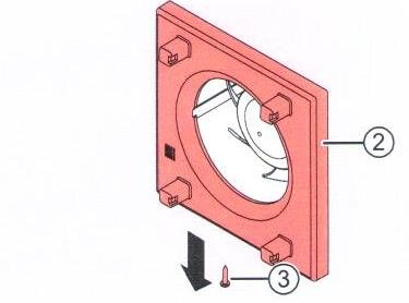 5.5 Demontáž vnitřního krytu Šroubovák. Podmínky: Odtahový ventilátor Avio N 100 je odpojený od elektrického napětí. Vnitřní kryt je nainstalovaný.