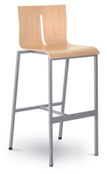 Konferenční stohovatelná židle. Bukový korpus a lakovaný ocelový rám. Conference stackable chair. Beech shell and painted steel frame.