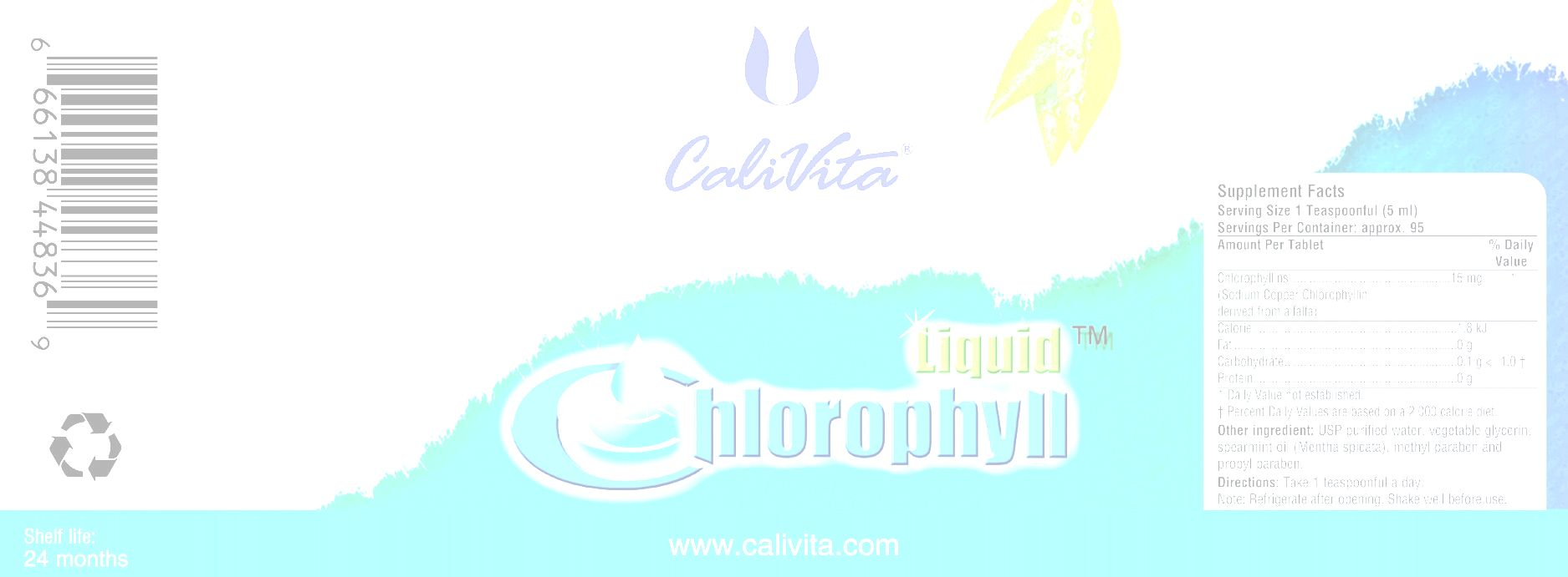 Balenie Názov : Liquid Chlorophyll Obchodná značka: CaliVita Hlavná oblasť