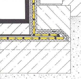 Provedení izolace na suterénní stěnu zpětný spoj v patě a hlavě PS4-CV- IZOLACE SPODNÍ STAVBY Detaily fóliových izolací I.etapa zpětného spoje II.