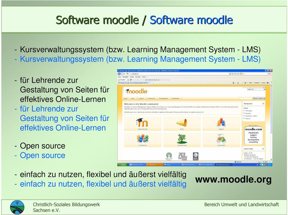 Learning Management System - LMS) - für Lehrende zur Gestaltung von Seiten für effektives Online-Lernen - für