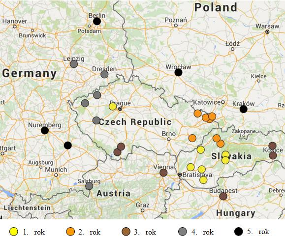 UTB ve Zlíně, Fakulta managementu a ekonomiky 80 Obr. 25 Mapa plánovaného působení na vánočních trzích (vlastní zpracování) 10.