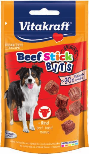 BEEF STICK Beef Stick Arthro Fit 4ks s kloubní výživou 48g 28824 10 Beef Stick Bar 12 x 25ks 12 druhů tyčinek v displeji 300ks 30997 1 Beef Stick BITS Pochoutky v kvalitě Beef Stick v uzaviratelném