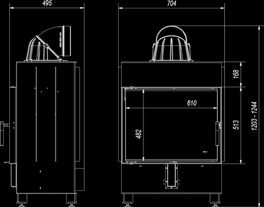 LUCY 900 cm 2 700 cm 2 kw 12 200 ~80% CO 0,1% Ocelové vložky / Foyers à bois en acier / Εστίες από χάλυβα / Contributi acciaio o C 270 kg 156 350 <kw< 5-15 Kotlová ocel, obložení spalovací komory -