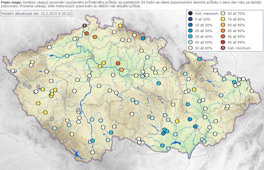 F. Vlhkost půdy Vlhkost půdy i její měření jsou nyní výrazně ovlivněny zimními podmínkami, především sněhovou pokrývkou na většině území ČR.
