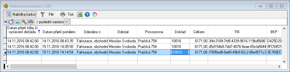 4.7 Odeslání faktury nespadající do EET Fakturu, která byla vystavena pro platbu převodem (v pásu ikon je vidět stav Nepatří do EET ), ale zákazník ji přijde uhradit v hotovosti, je také možné do EET