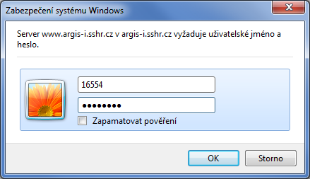 5. PŘIHLÁŠENÍ UŽIVATELE TYPU OBEC K aplikaci IS Argis přistupují uživatelé pomocí internetu prostřednictvím přiděleného účtu. Účet pro uživatele typu Obec generuje vždy krajský úřad (KÚ).