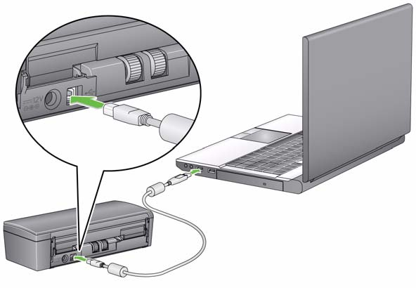 Možnost 2: Připojení pomocí datového kabelu USB 1.
