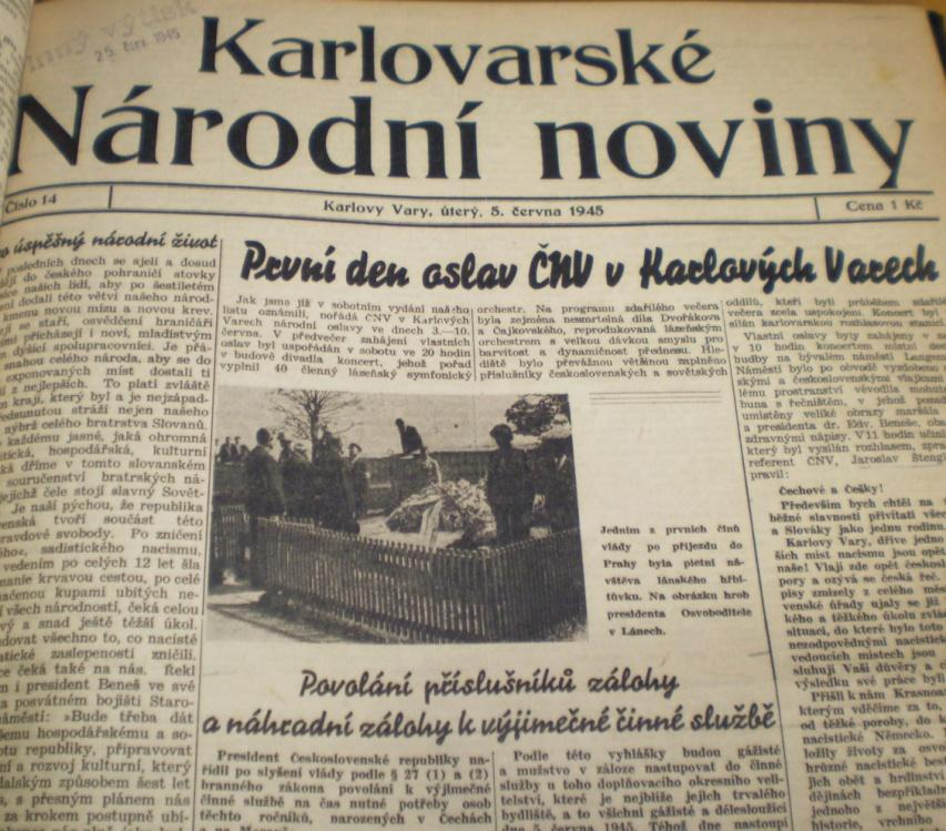 Příloha VIII První použití barvy a první fotografie v Karlovarských Národních novinách Karlovarské Národní noviny