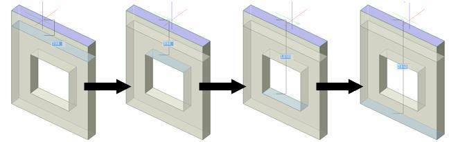 3 Zadejte vzdálenost nebo [Připojit na nejbližší]: BricsCAD > Panel nástrojů BIM Výzva se zobrazí v případě, že ve výběrové množině není žádný líc stěny.