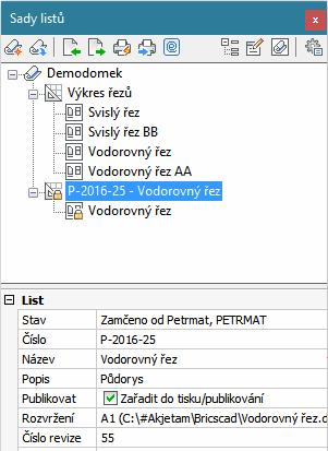 BricsCAD > Panel nástrojů BIM Proto už v nastavení schématu řezu (viz kapitola Nastavení schématu řezu) můžete zadat parametr Název řezu, který bude použit pro pojmenování souboru s řezem.