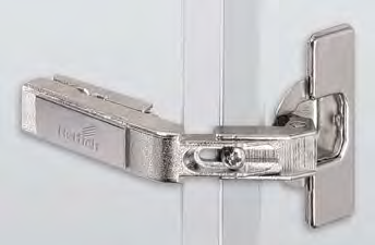 Miskový závěs s klipovou rychlomontáží Intermat 9930 pro skládané dveře rohové skříně Úhel otevření 50 a 65 Závěs s klipovou technikou Kvalita v souladu s EN 15570, úroveň 2 Průměr misky 35 mm