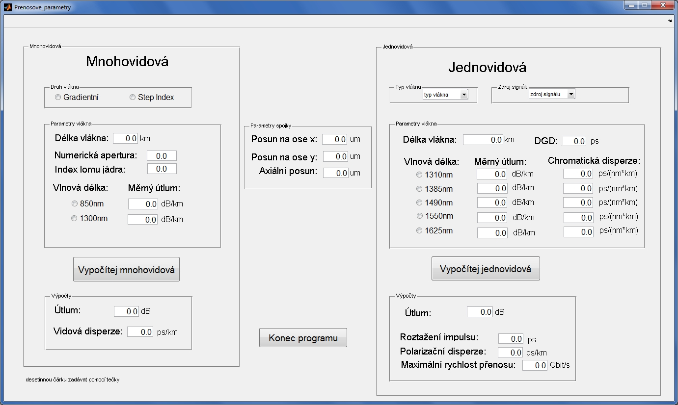 lze spustit pouze na počítači, který má nainstalovaný Matlab. Program není zkompilovaný a vytvořený exe soubor, jelikož pro zkompilování je požadovaná placená licence kompilátoru.