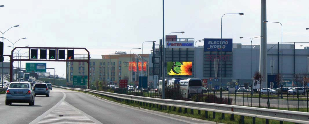 Digitálna sieť obrazoviek outdoor Nákupné centrum AVION BA 05 v smere do centra BA, Viedeň Rozmer Mesto Ulica Intenzita dopravy Strategické body