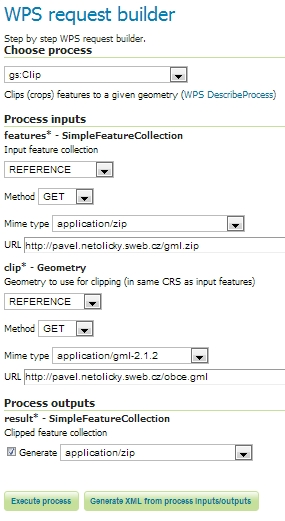 5.2 Alternativní řešení 38 5.2 Alternativní řešení Podobné funkcionality dokáží docílit například WPS služby GeoServer WPS a 52 North WPS. 5.2.1 GeoServer WPS Další testovanou WPS službou je GeoServer WPS.