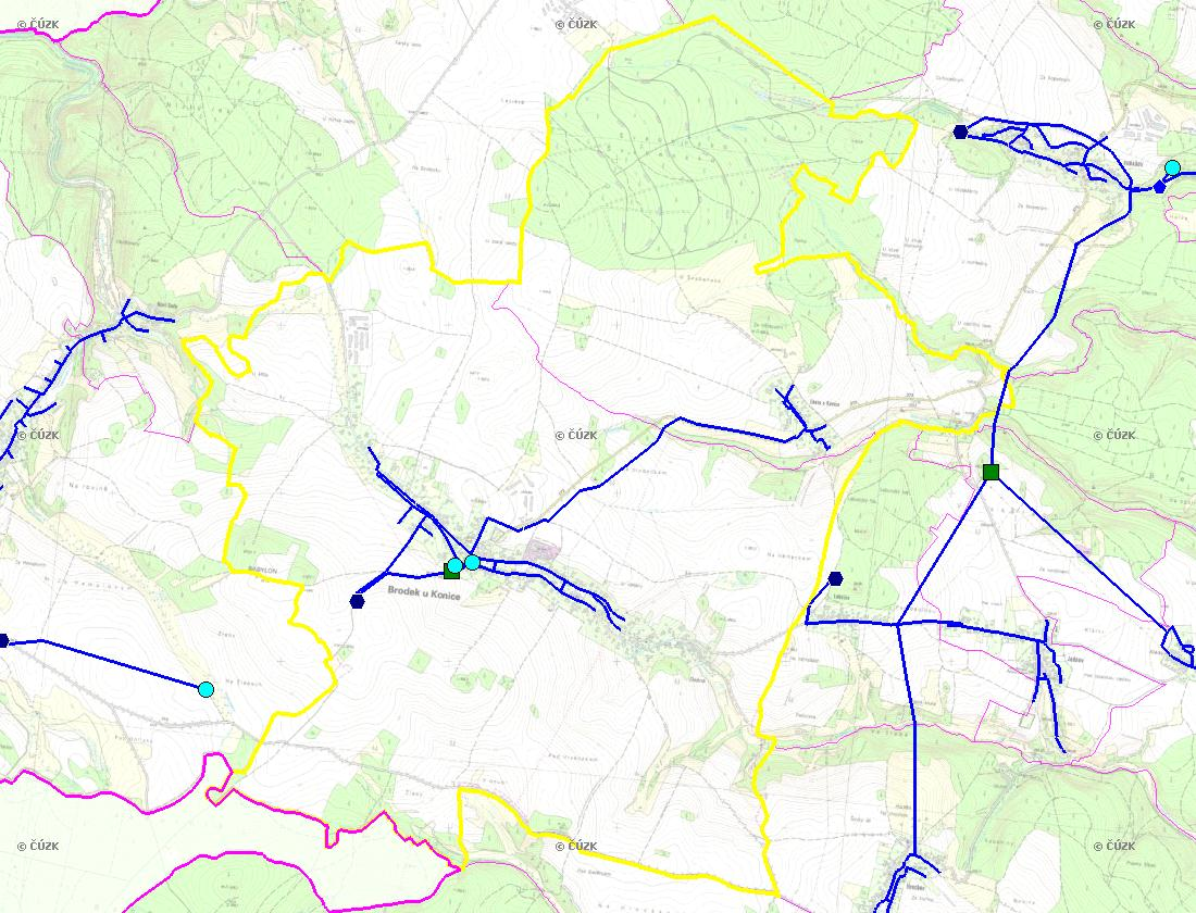 B.2 ZÁKLADNÍ INFORMACE O OBCI (části obce - ZSJ) Lhota u Konice leží na svahu Divokého potoka ve výšce 550 m n.m. Poprvé se jméno obce Lhota v dějinách objevuje r.1379.