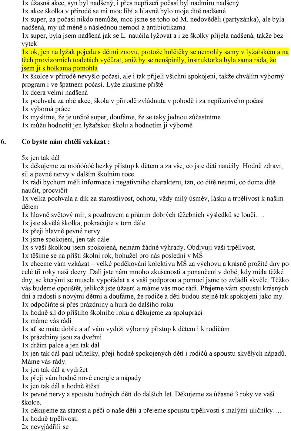 naučila lyžovat a i ze školky přijela nadšená, takže bez výtek 1x ok, jen na lyžák pojedu s dětmi znovu, protože holčičky se nemohly samy v lyžařském a na těch provizorních toaletách vyčůrat, aniž by