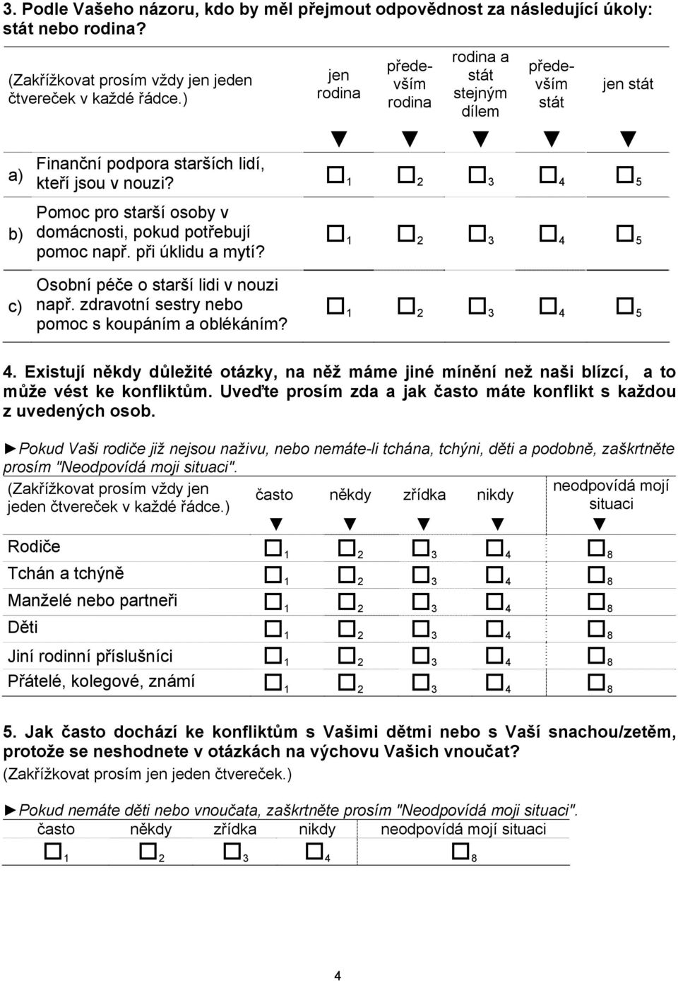 Pomoc pro starší osoby v domácnosti, pokud potřebují pomoc např. při úklidu a mytí? Osobní péče o starší lidi v nouzi např. zdravotní sestry nebo pomoc s koupáním a oblékáním? 4.