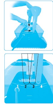 2.3. Uvedení do provozu a) b) c) d) Umístěte vozík Caddy v dostatečné vzdálenosti od bazénu (dle ČSN). Přeneste DOLPHIN k bazénu. Rozmotejte kabel.