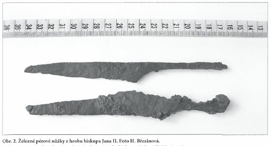 Samitum, které bylo pouţito na oděv ve kterém byl biskup pohřben, zřejmě pochází z Byzance nebo Sýrie, kde se vyskytovalo poměrně často.