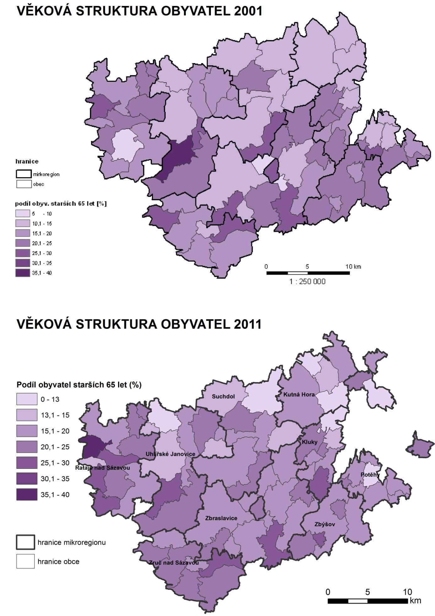 Příloha 29: Podíl obyvatel nad 65 let v