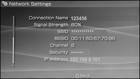 6. Vyberte prístupový bod s SSID zariadenia Mobile WiFi a stlačte tlačidlo na PSP. Potvrďte SSID a zadajte správny šifrovací kľúč bezdrôtovej siete. 7.