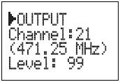 5. Způsob ovládání 5.1. Hlavní menu Po připojení programátoru do zásuvky PROG na čelním panelu QPSK-PAL CI se jako první informace zobrazí verze programátoru. a.