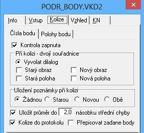 Tab. 4.1 Přesnost vyrovnání měřické sítě 4.3 Výpočet měřených podrobných bodů Podrobné body byly vypočteny v programu VKM2 dávkou polární metodou.