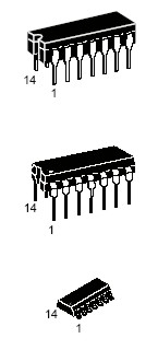 Integrovaný obvod 4 x NAND 7400 Texas