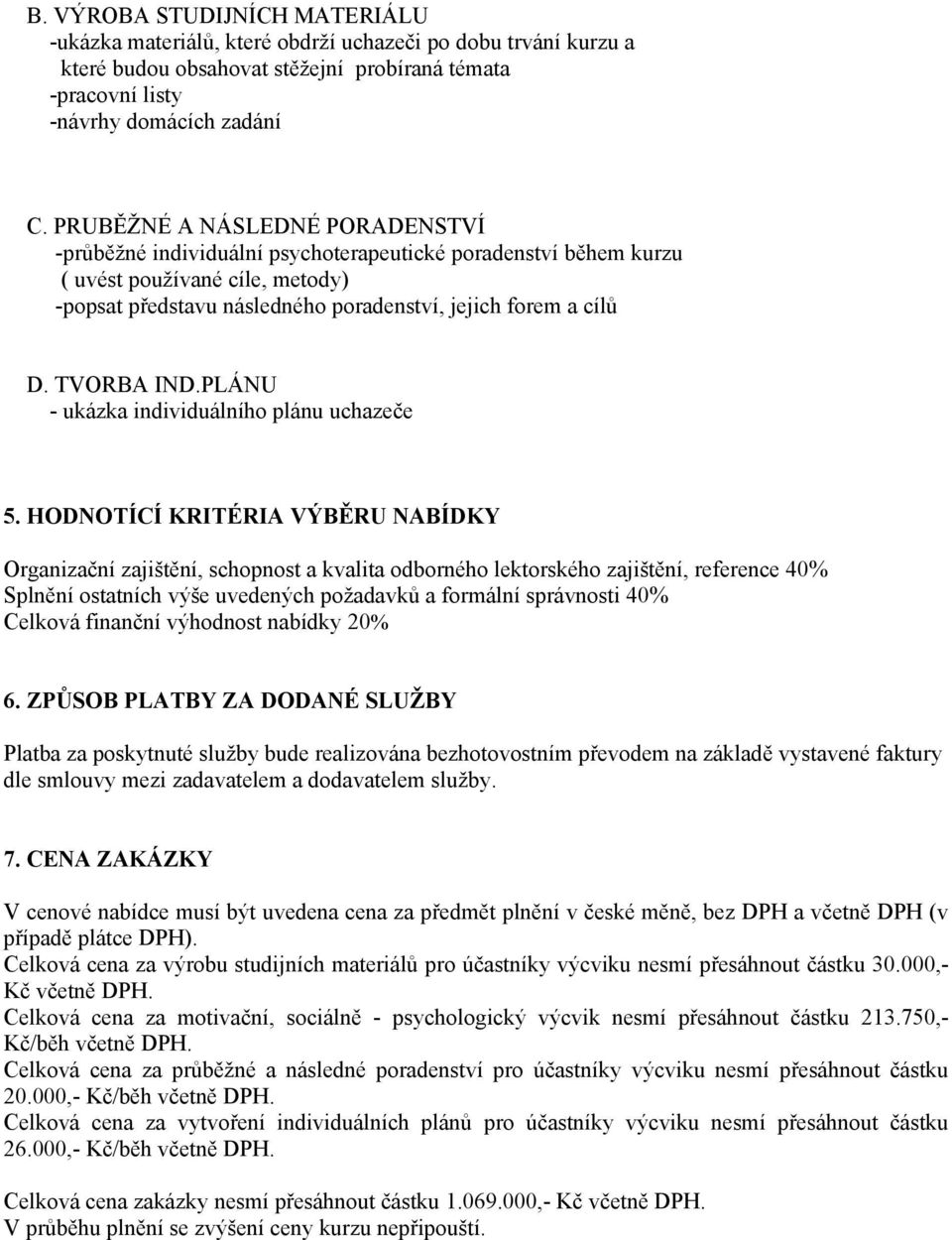 TVORBA IND.PLÁNU - ukázka individuálního plánu uchazeče 5.