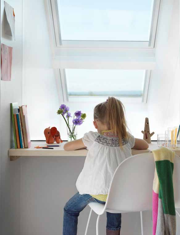 VELUX strešné okná Lepší výhľad Viac denného svetla Viac čerstvého vzduchu Domáca automatizácia Výrobky VELUX v aktívnom dome Strešné okná VELUX Dôležitý je návrh počtu strešných okien, ich