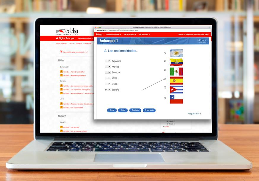 de corregir automáticamente todas las actividades y muestra los resultados de una forma sencilla y ordenada. Permite también guardar una copia del expediente de los estudiantes en diferentes formatos.