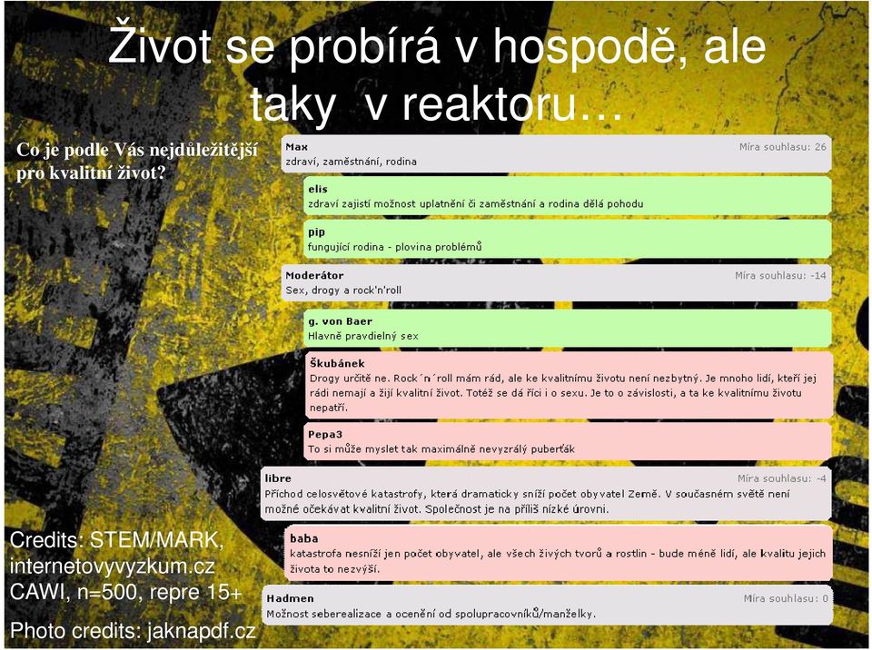 život? taky v reaktoru internetovyvyzkum.