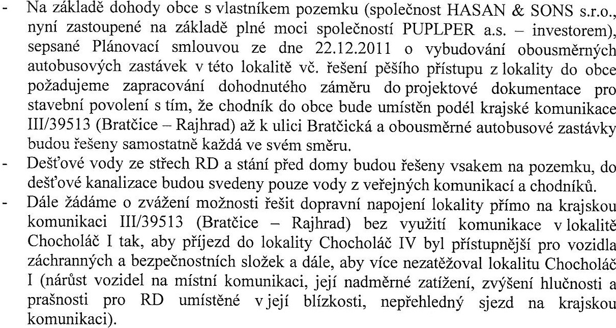Vyjádření obce Syrovice ze dne 01. 06.