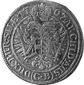 SLEZSKO, Leopold I. (1657 1705) mincovna: Břeh, vardajn Christoph Brettschneider, AR grešle 1695 Lit.: Šůla 1976, var. L3 R8a. SLEZSKO, Leopold I.