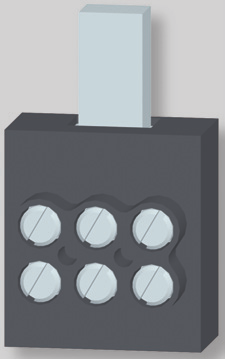 Ostatní přístroje MINIA PŘIPOJOVACÍ NÁSTAVCE Připojovací nástavec do 2 mm 2 s vidličkou K připojení dalšího vodiče do hlavičkové části svorky jističe, proudového chrániče, páčkového výkonového