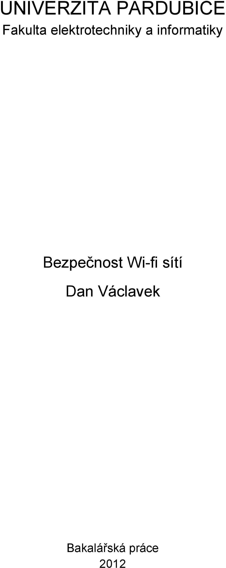 informatiky Bezpečnost Wi-fi