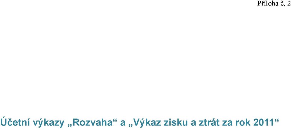 Rozvaha a Výkaz