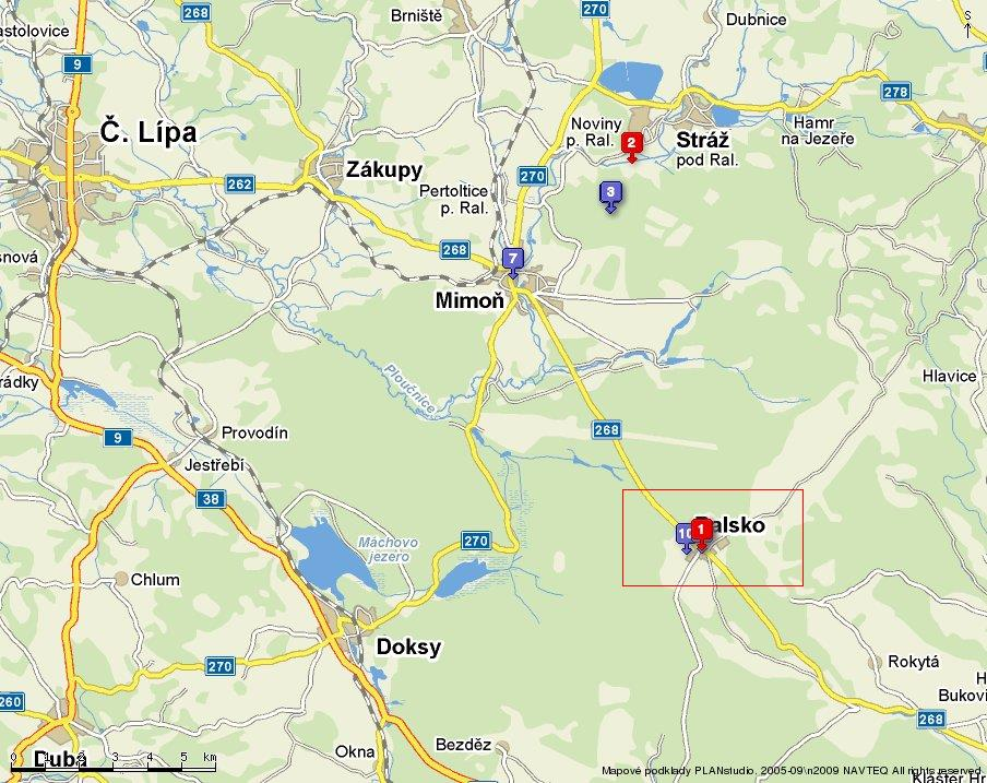 Mapa č. 1 vymezení území (Seznam, 2010) Historie města Novodobá historie obce Ralsko se začala psát 1.
