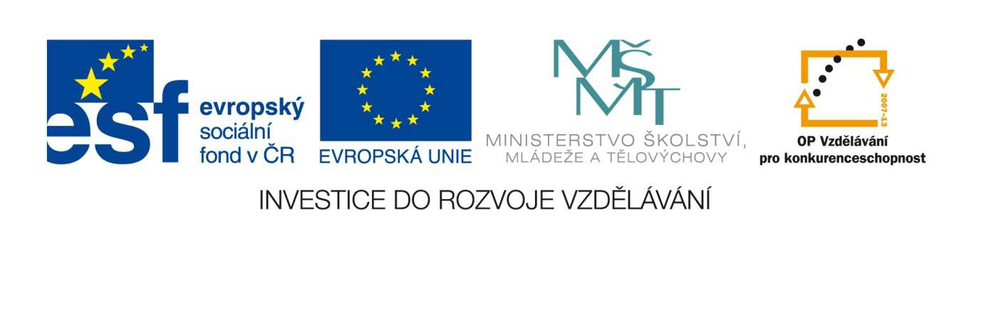 Projekt ŠABLONY na GVM registrační číslo projektu: CZ..07/.5.00/34.