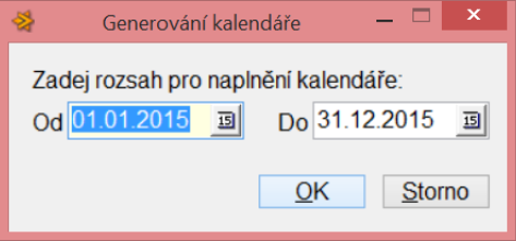 Generování plánovacího kalendáře (toto nastavení se týká pouze společností, které používají modul výroba) Pomocné číselníky Plánovací kalendáře V seznamu plánovacích kalendářů je třeba postupně