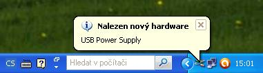 Tlačítko Připojit Po stisku tlačítka se program snaží připojit ke zdroji napětí.