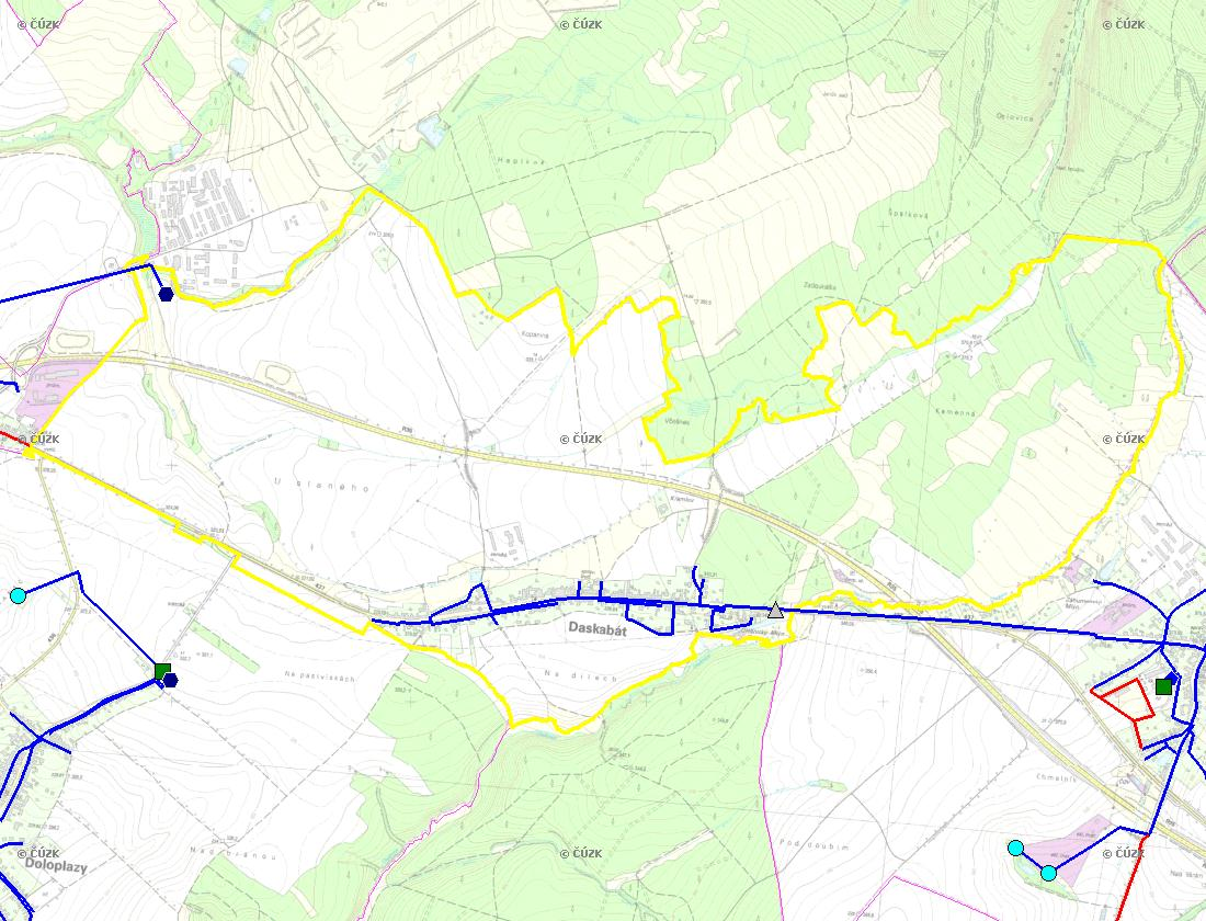 B.2 ZÁKLADNÍ INFORMACE O OBCI (části obce - ZSJ) Obec Daskabát leží východně od krajského města ve vzdálenosti cca 10 km. Rozkládá se po obou stranách komunikace I/35 Lipník n.b. Olomouc.