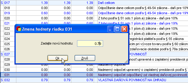 V prvom zdaňovacom období roku 2009 sa v prípade potreby bude treba vysporiadať z nadmerným odpočtom za posledné zdaňovacie obdobie roku 2008.