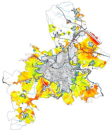 Plocha č. 25, 41, 66, 75 a V část pl. 70 - I. třída ochrany půdy Plocha č. 25, 59, 31, 42 - vysoká hodnota radonu dle radonových map 1:50 000 Plocha č. 31 - II.