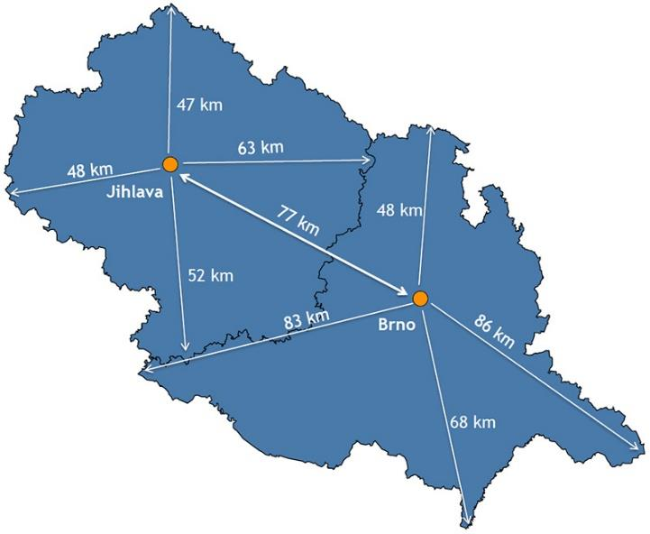 Target area of CCCN Together, South Moravian Region and the Region (target area for CCCN) account for 18% of the total area of the Czech Republic.