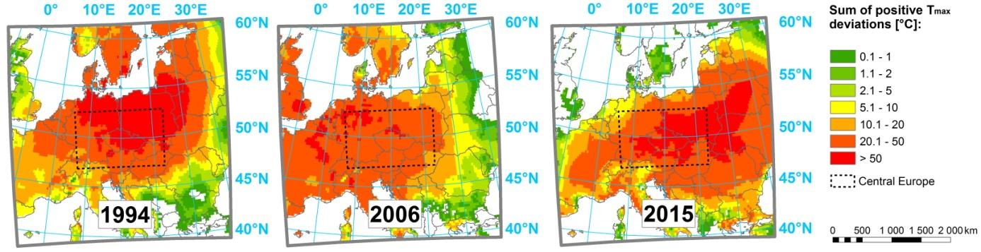 HORKÉ VLNY 2015 VE STŘEDNÍ EVROPĚ Nejvýraznější horká vlna v létě 2015 trvala 13